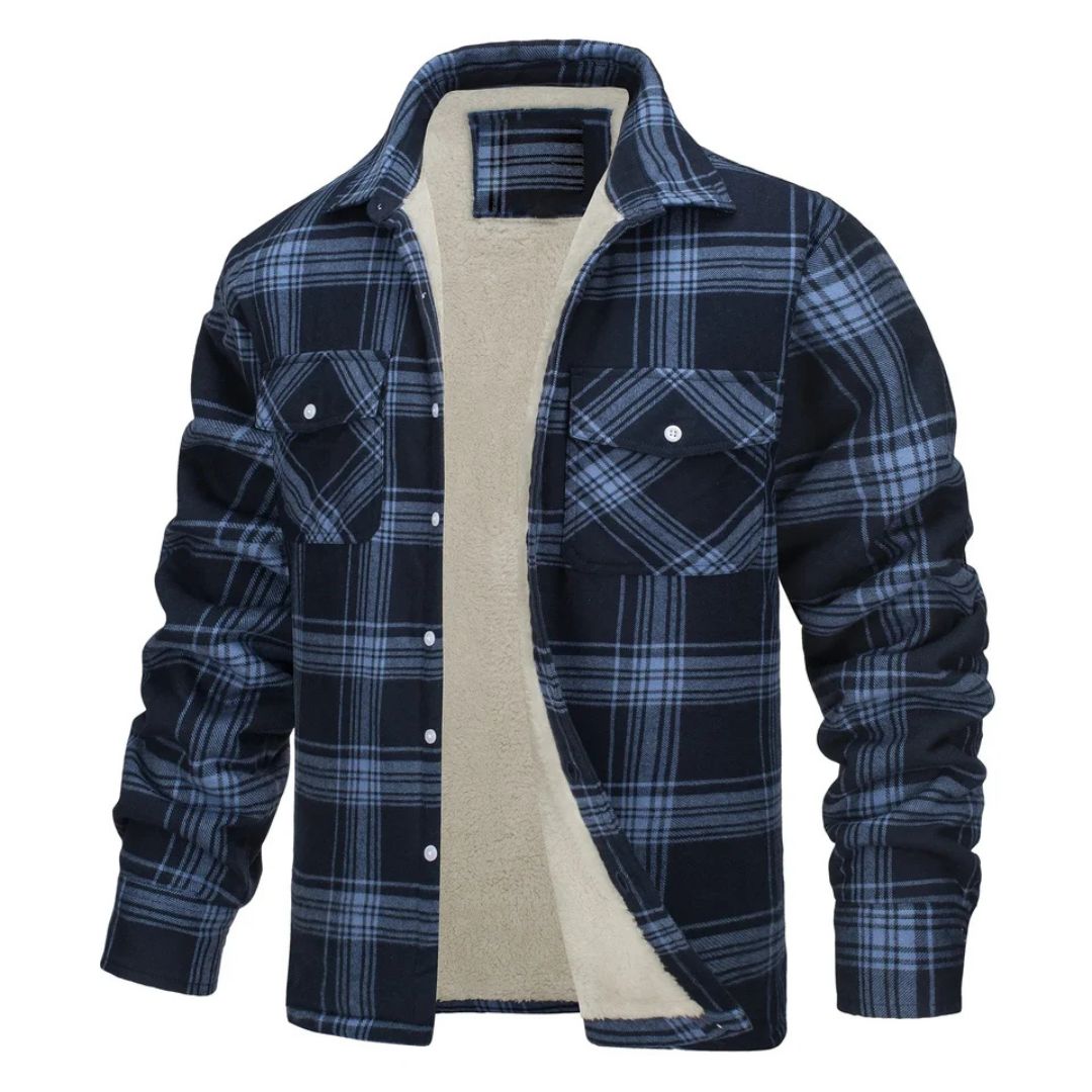 Chaqueta de Cuadros de Abrigo Zamora