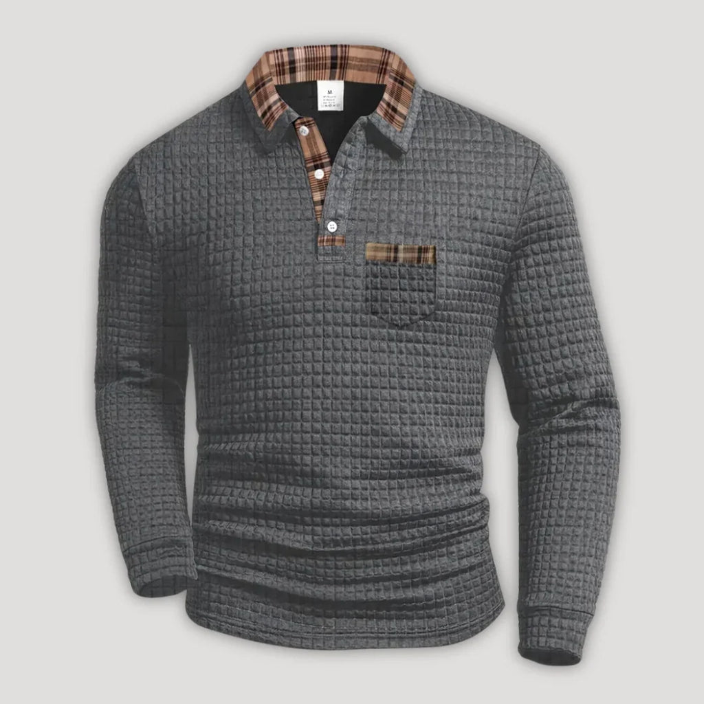 Polo con Detalles de Cuadros Verín