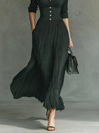Vestido Largo Plisado Ferrol