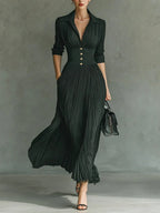 Vestido Largo Plisado Ferrol