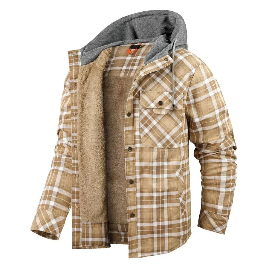 Chaqueta de Cuadros con Capucha Lleida