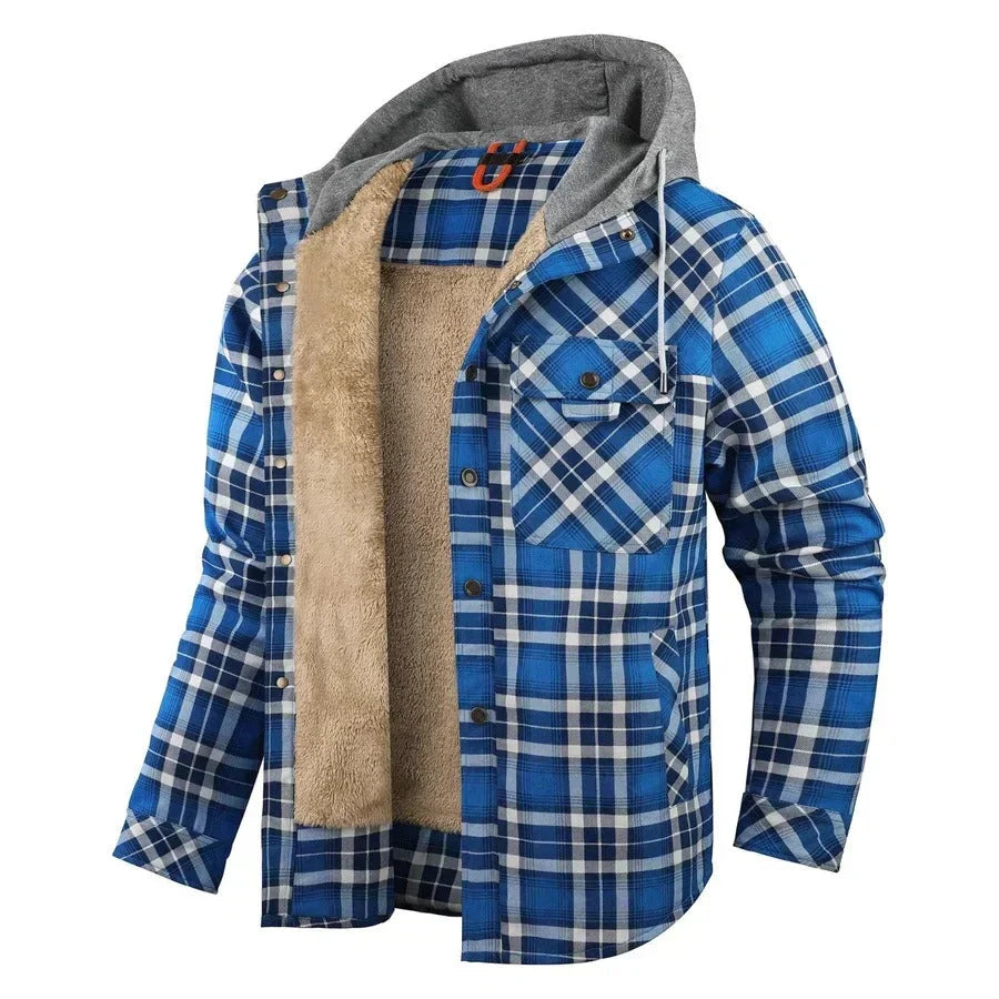 Chaqueta de Cuadros con Capucha Lleida