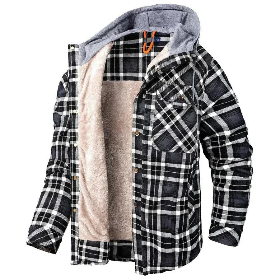 Chaqueta de Cuadros con Capucha Lleida