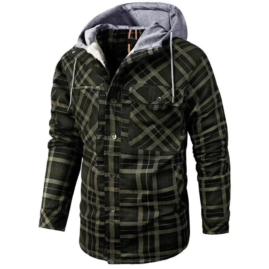 Chaqueta de Cuadros con Capucha Lleida
