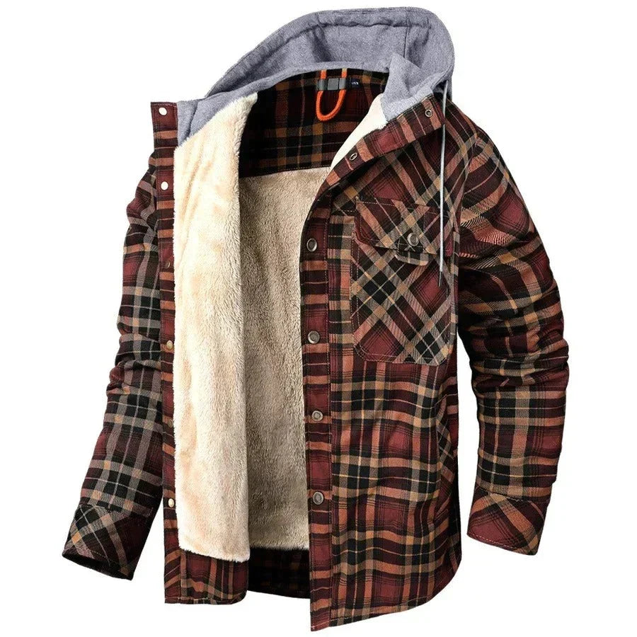 Chaqueta de Cuadros con Capucha Lleida